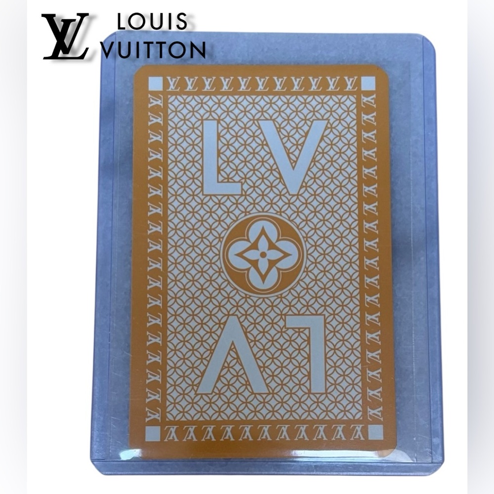 LOUIS VUITTON Vintage Jeu De Cartes 6 of Diamonds Logo Playing Card w COA